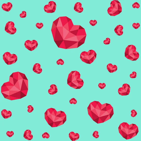 Lindo Corazón Sin Costuras Ilustración Fondo — Vector de stock