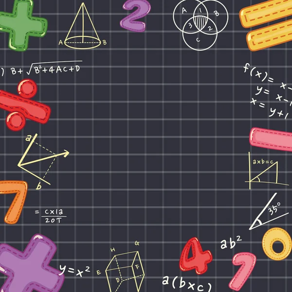 Grenseillustrasjon Matematikk Doodle Matts – stockvektor
