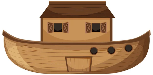 ブランクノアの箱舟漫画スタイルの孤立イラスト — ストックベクタ