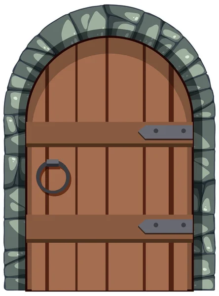 Antiga Ilustração Estilo Medieval Portão —  Vetores de Stock