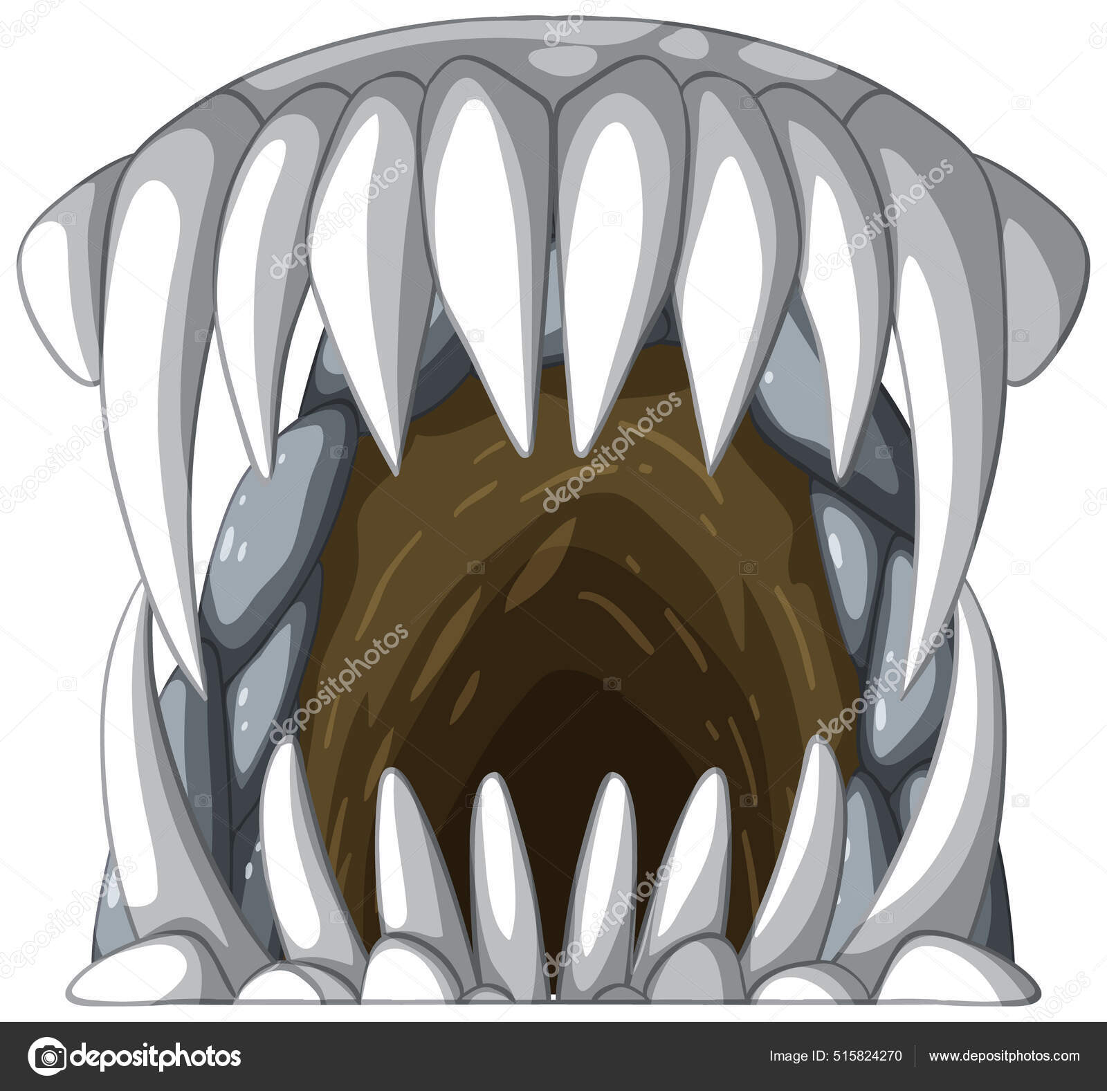 그림에 날카로운 송곳니가 스톡 벡터 - ©brgfx 515824270, image size:1600x1577