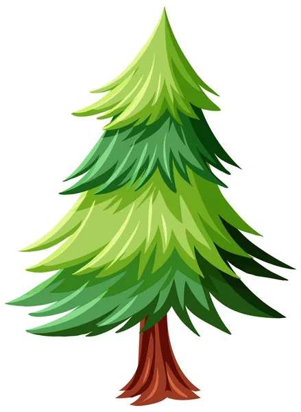 Christmas Tree Isolated White Background Illustration — Stock Vector