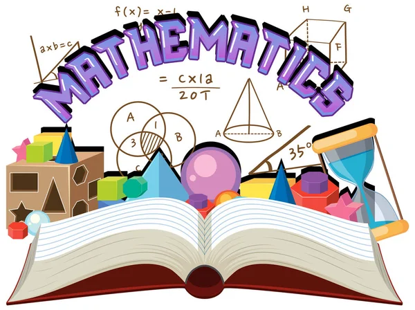 Matematický Vzorec Doodle Ilustrací Písma Matematiky — Stockový vektor