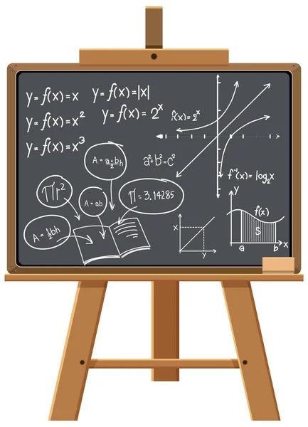 Mathematische Formel Auf Tafel Isolierte Illustration — Stockvektor