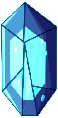 Işıltılı, izole resimli mavi kristal