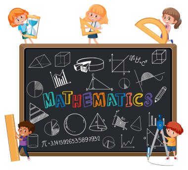 Tahtadaki matematik formülü izole edilmiş resimleme