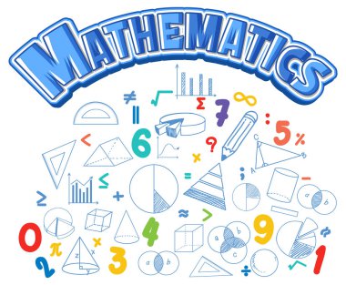 Formül illüstrasyonlu matematik yazı tipi simgesi