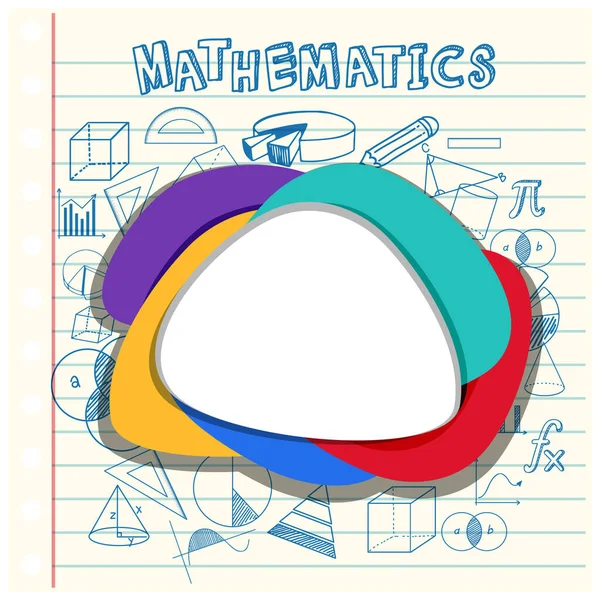 Modello Matematico Vuoto Con Illustrazione Strumenti Elementi Matematici — Vettoriale Stock