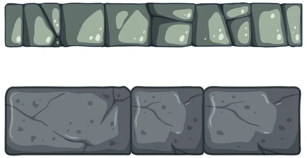 Stone Tiles Texture Cartoon Style Illustration — Stock Vector