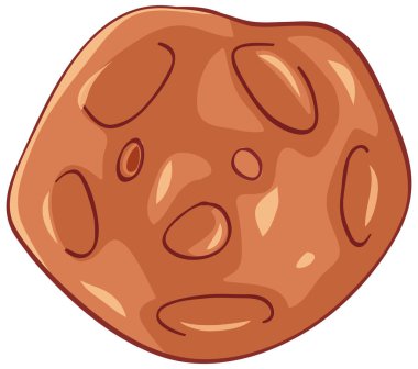 Beyaz arkaplanda izole edilmiş fantezi çizgi roman gezegeni