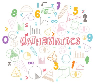Formül illüstrasyonlu matematik yazı tipi simgesi