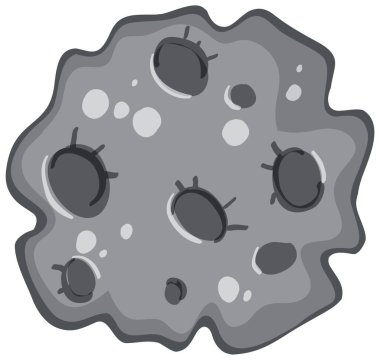 Beyaz arkaplanda izole edilmiş fantezi çizgi roman gezegeni