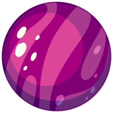 Beyaz arkaplanda izole edilmiş fantezi çizgi roman gezegeni