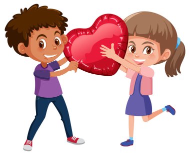 Kalbi beyaz arkaplan resimlerinde tutan çocuk