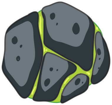 Beyaz arkaplanda izole edilmiş fantezi çizgi roman gezegeni