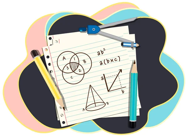 Eine Anmerkung Zur Illustration Des Mathematikunterrichts — Stockvektor