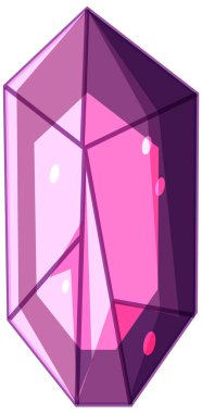 Pembe kristal, ışıltılı, izole resimli.