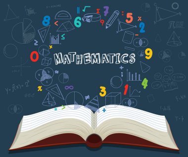 Matematik yazı tipi illüstrasyonuyla karalama matematik formülü