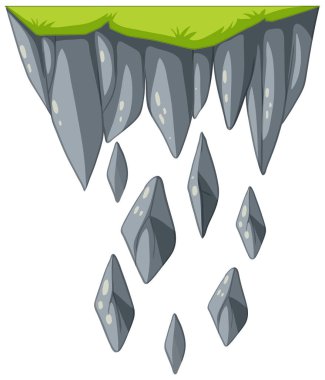 Çizgi film tarzında sarkıt dikdörtgen