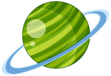 Beyaz arkaplanda izole edilmiş fantezi çizgi roman gezegeni