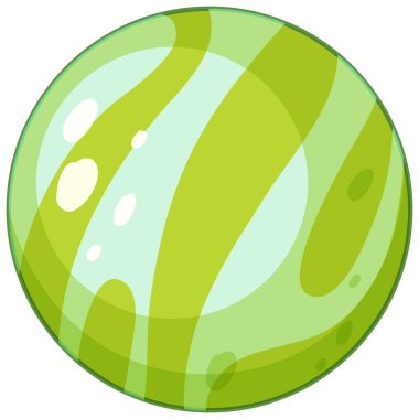 Beyaz arkaplanda izole edilmiş fantezi çizgi roman gezegeni