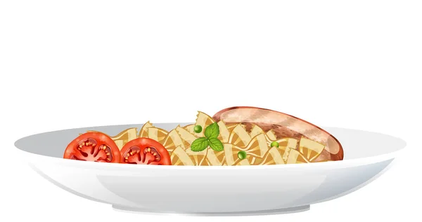 소시지와 토마토 삽화가 파타고니아 — 스톡 벡터