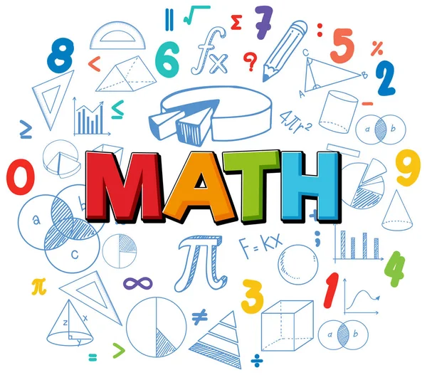 Matematik Typsnitt Ikon Med Formel Illustration — Stock vektor