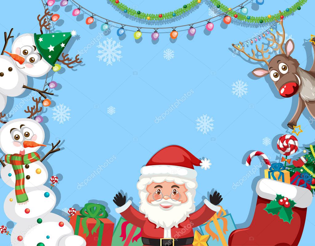 Merry Christmas background template illustration