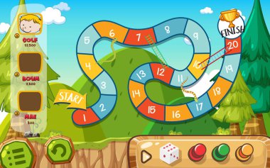 Çocuk illüstrasyonu için oyun şablonu sayılıyor