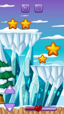 Bir Oyun Şablonu Galaksi Uzay Sahnesi çizimi