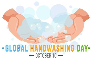 Küresel Yıkama Günü Afiş Tasarımı illüstrasyonu