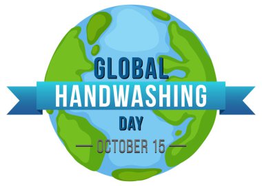 Küresel Yıkama Günü Afiş Tasarımı illüstrasyonu