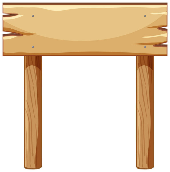 Чистый деревянный баннер на белом фоне