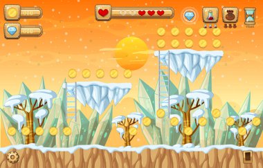 Oyun Şablonu Doğa Sahnesi illüstrasyonu