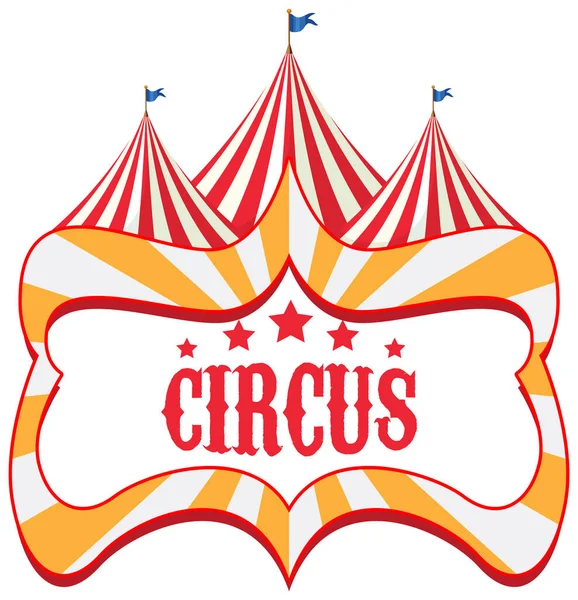 Circus Logo Banner Design Illustration — Stock Vector