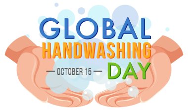 Küresel Yıkama Günü Afiş Tasarımı illüstrasyonu