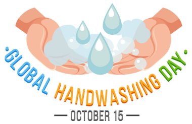 Küresel Yıkama Günü Afiş Tasarımı illüstrasyonu