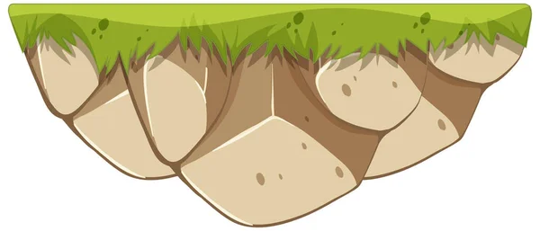 Isolierter Boden Mit Grünem Gras — Stockvektor