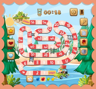 Çocuk illüstrasyonu için oyun şablonu sayılıyor