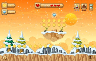 Oyun Şablonu Doğa Sahnesi illüstrasyonu