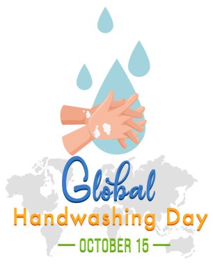 Küresel Yıkama Günü Afiş Tasarımı illüstrasyonu