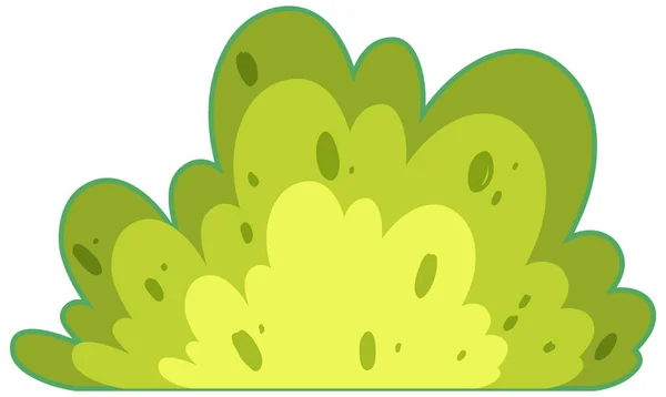 Green Bush Cartoon Style Illustration — Stock Vector