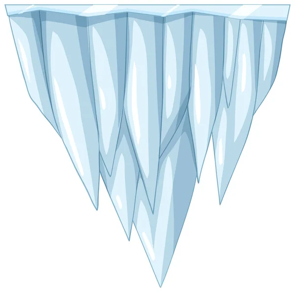 Icicle Stile Cartone Animato Isolato Illustrazione — Vettoriale Stock