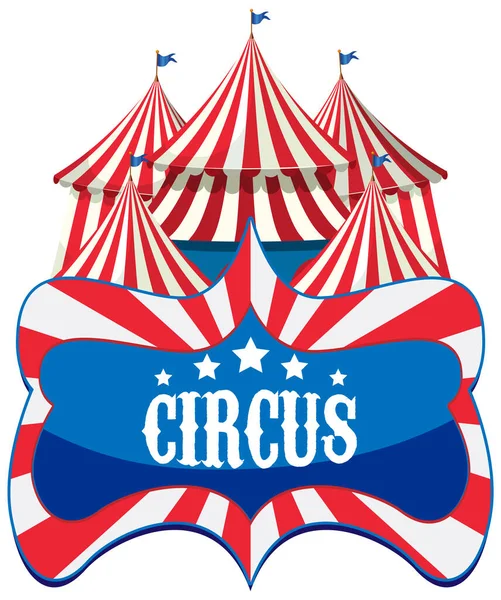Circus Banner Circus Dome Illustration — Stok Vektör