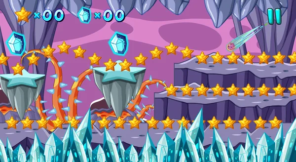 Bir Oyun Şablonu Galaksi Uzay Sahnesi çizimi