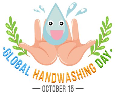 Küresel Yıkama Günü Afiş Tasarımı illüstrasyonu