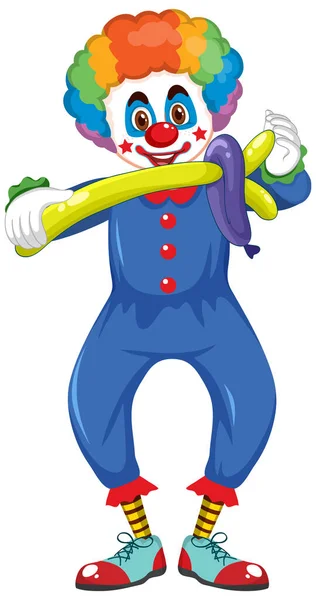 Funny Clown Cartoon Character Illustration — Stock Vector