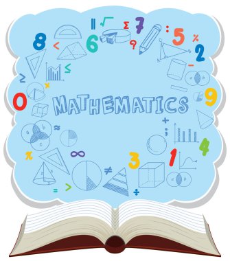 Matematik yazı tipi illüstrasyonuyla karalama matematik formülü
