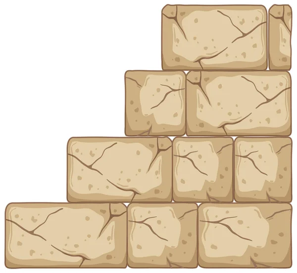 Stone Tiles Texture Cartoon Style Illustration — Stock Vector