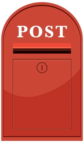 Isolated Postbox Cartoon Style Illustration — Archivo Imágenes Vectoriales